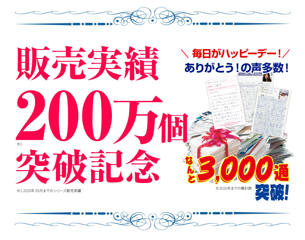 販売実績、毎年更新！ありがとうのハガキやお便りも多数いただいています